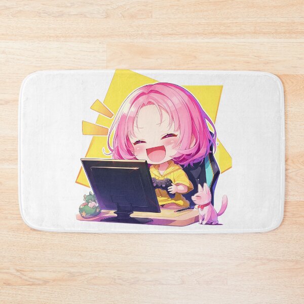 Item preview, Haruna Sairenji To Love Ru Anime Girl Cute Chibi Playing Video Game designed and sold by earlobejerk.