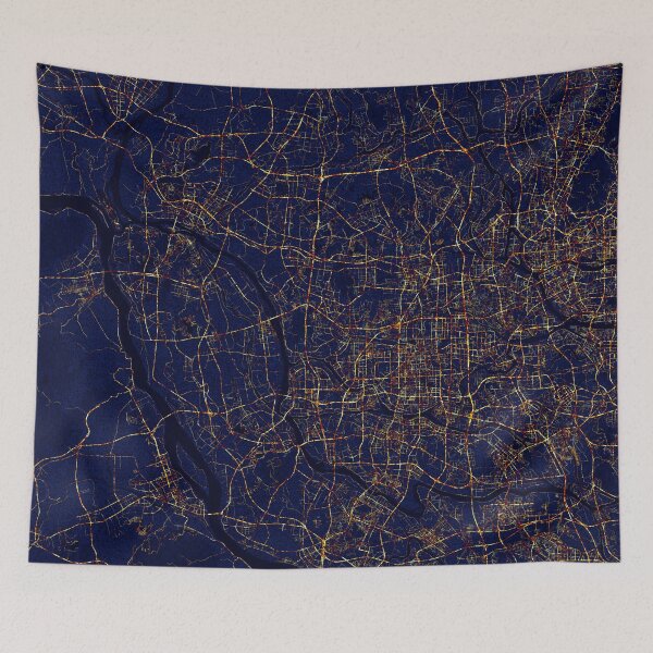 Item preview, Foshan, Guangdong, China Map - City At Night designed and sold by deMAP.