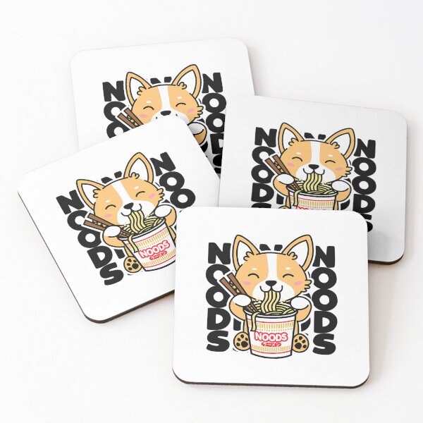 Item preview, Corgi Eating Noods Cute Kawaii Instant Noodles designed and sold by VenitaImogene.