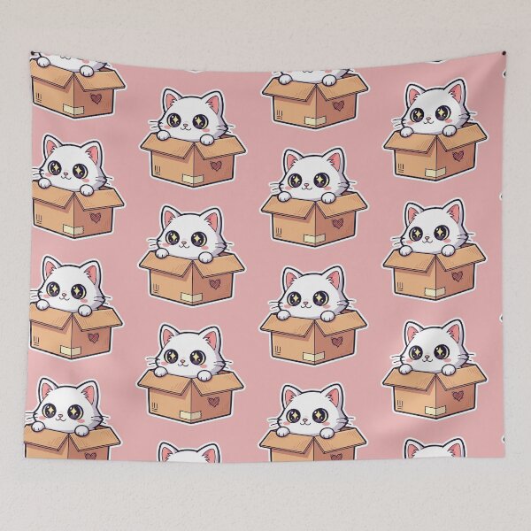 Item preview, Purrfect Delivery: An Adorable Cat Peek-a-Boo in a Cardboard Box designed and sold by bvdesignart.