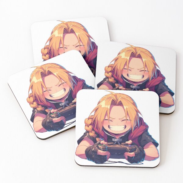 Item preview, Edward Elric Fullmetal Alchemist Anime Cute Chibi Playing Video Game designed and sold by earlobejerk.