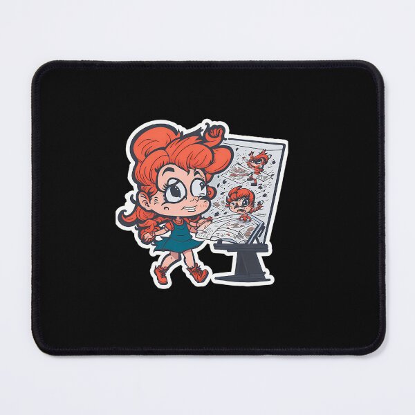 Item preview, Crazy Cartoonist Girl Abnormal Cartoon designed and sold by VenitaImogene.