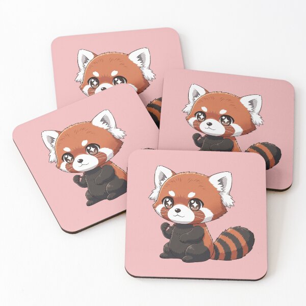 Item preview, The Fluffy Fire Fox: An Adorable Red Panda Cub with a Striped Tail designed and sold by bvdesignart.