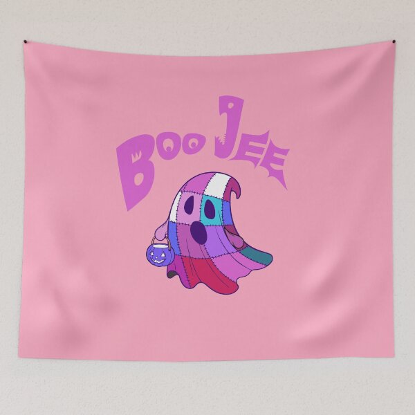 Item preview, Boo Jee October Vibes Ghost Halloween SCARY PINK designed and sold by piboom.