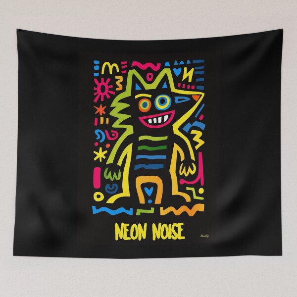 Item preview, Neon Wolf Pop Art – Vibrant Halloween Poster designed and sold by Moisky Art.