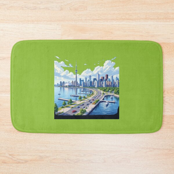 Item preview,  Scenic Route from Harbourfront Toronto West Toward Lake Huron – 3D Illustration Label,  designed and sold by PaintMeWorld.