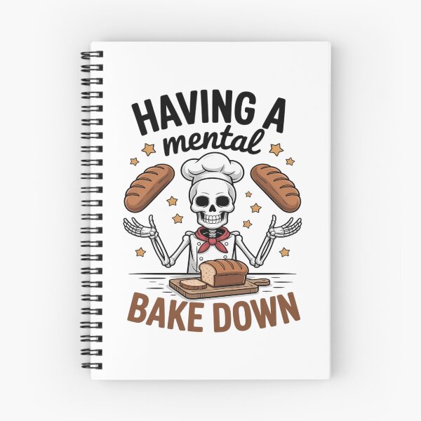 Item preview, Having A Mental Bake Down Skeleton Mental Health Meme designed and sold by petrichorsworld.