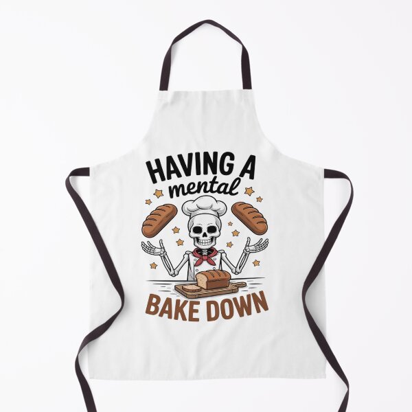 Item preview, Having A Mental Bake Down Skeleton Mental Health Meme designed and sold by petrichorsworld.