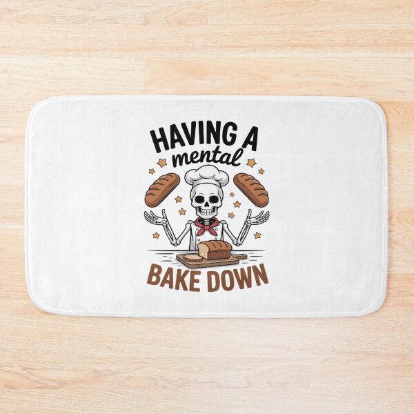 Item preview, Having A Mental Bake Down Skeleton Mental Health Meme designed and sold by petrichorsworld.