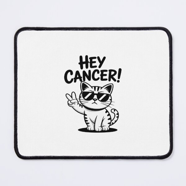 Item preview, Hey Cancer F U, Funny Cat Middle Finger, Fuck Cancer designed and sold by petrichorsworld.