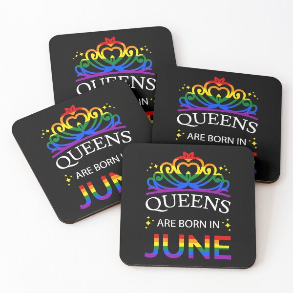 Item preview,  LGBT Queens Are Born In June I - Pride Flag Colors designed and sold by Lemon Pepper.