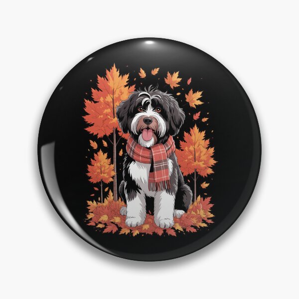 Item preview, It's Fall Y'all Cute Schnoodle Autumn Tree Fall Leaves designed and sold by ValerieRodrigue.