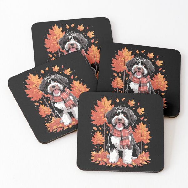Item preview, It's Fall Y'all Cute Schnoodle Autumn Tree Fall Leaves designed and sold by ValerieRodrigue.