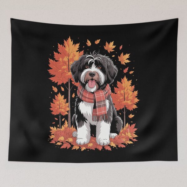 Item preview, It's Fall Y'all Cute Schnoodle Autumn Tree Fall Leaves designed and sold by ValerieRodrigue.