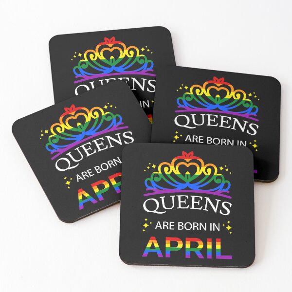 Item preview,  LGBT Queens Are Born In April I - Pride Flag Colors designed and sold by Lemon Pepper.