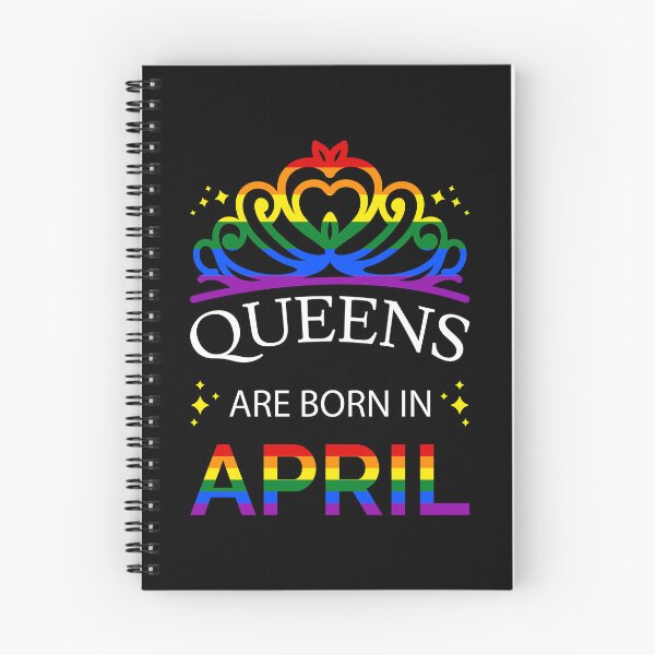 Item preview,  LGBT Queens Are Born In April I - Pride Flag Colors designed and sold by Lemon Pepper.