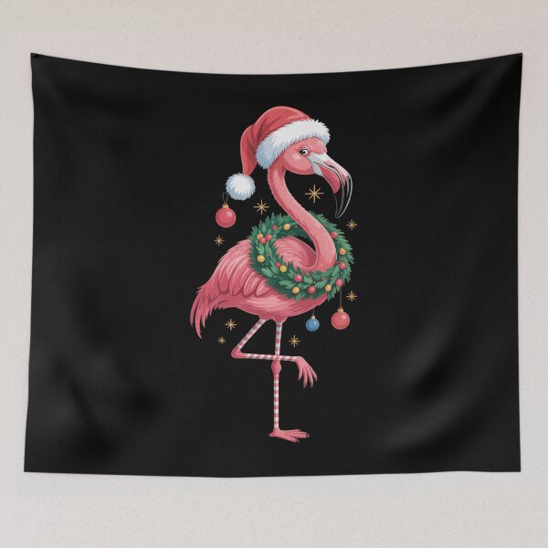 Item preview, Cute and Fun Tropical Flamingo Christmas designed and sold by PunkNation-Arts.
