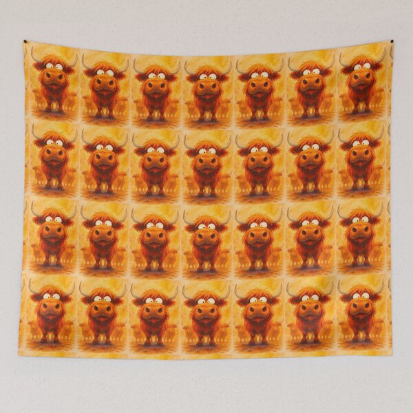 Item preview, Cute HiGHLaND CoW PRiNT SCoTTiSH ' HoRaCe ' BY SHiRLeY MacARTHuR designed and sold by Shirley MacArthur Art.