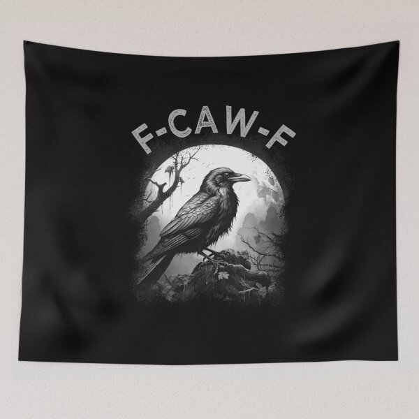 Item preview, F-Caw-F I - Funny Crow Moon Halloween Sarcastic Quote designed and sold by Lemon Pepper.