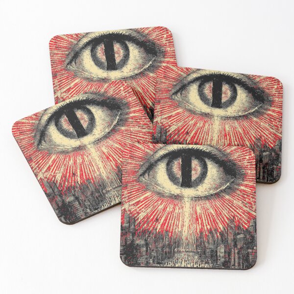 Item preview, Big brother's eye watches the crowd in a dystopian city. designed and sold by Piotrek0001.