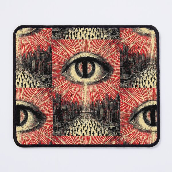 Item preview, Big brother's eye watches the crowd in a dystopian city. designed and sold by Piotrek0001.