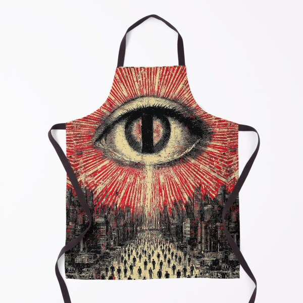 Item preview, Big brother's eye watches the crowd in a dystopian city. designed and sold by Piotrek0001.