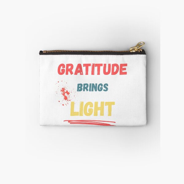 Item preview, Gratitude Brings Light Bold Typography Inspirational Quote T-Shirt designed and sold by YasirHamidDesigns .