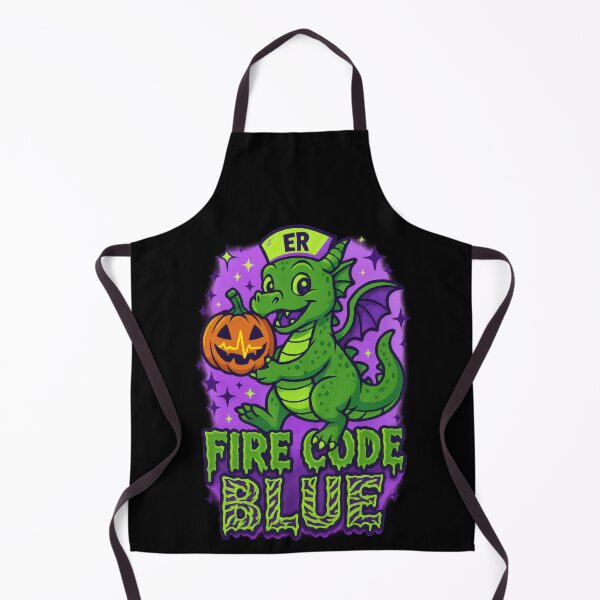 Aperçu de l'œuvre Code incendie bleu – Infirmière des urgences amusante pour Halloween créée et vendue par ClinicalHubs.