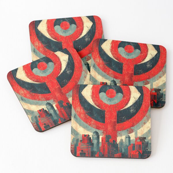 Item preview, A dark reptilian eye in the sky over empty streets. designed and sold by Piotrek0001.