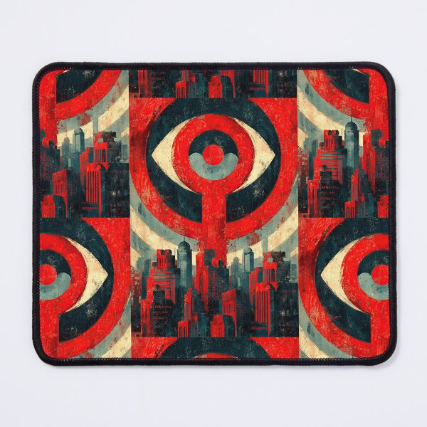 Item preview, A dark reptilian eye in the sky over empty streets. designed and sold by Piotrek0001.