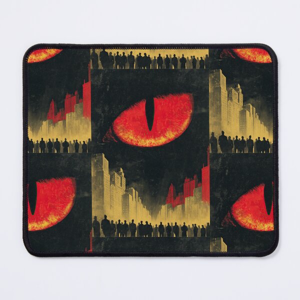 Item preview, Abstract eye symbol over a city in retro propaganda style. designed and sold by Piotrek0001.