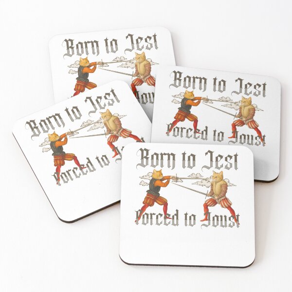 Item preview,  Funny Meme Cat Born To Jest Forced To Joust designed and sold by RebeccaLittlee.