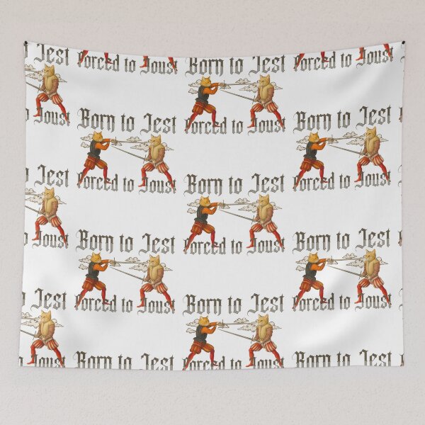 Item preview,  Funny Meme Cat Born To Jest Forced To Joust designed and sold by RebeccaLittlee.