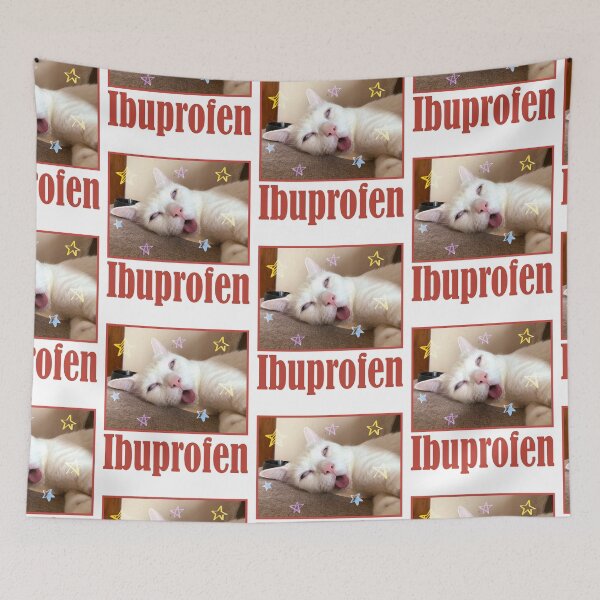 Item preview, Funny Meme Buprofen Cat designed and sold by RebeccaLittlee.