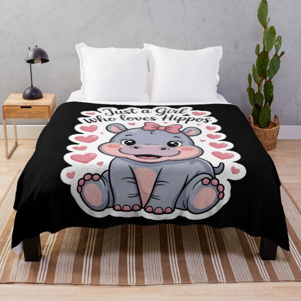 Item preview, Cute Hippo Just A Girl Who Loves Hippo designed and sold by PunkNation-Arts.