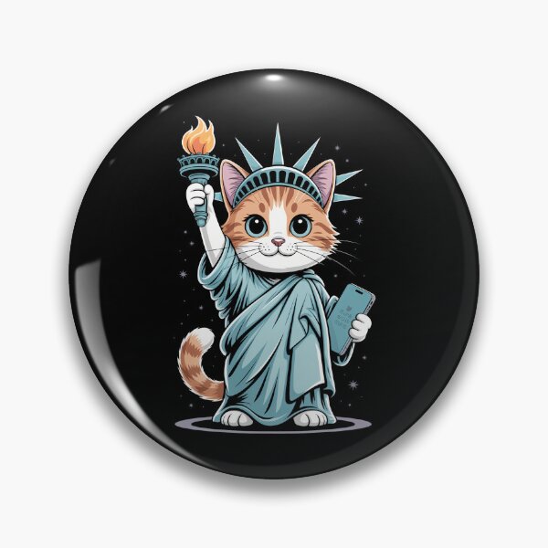 Item preview, Cute Kawaii Cat Statue Of Liberty I Love New York NYC designed and sold by PunkNation-Arts.