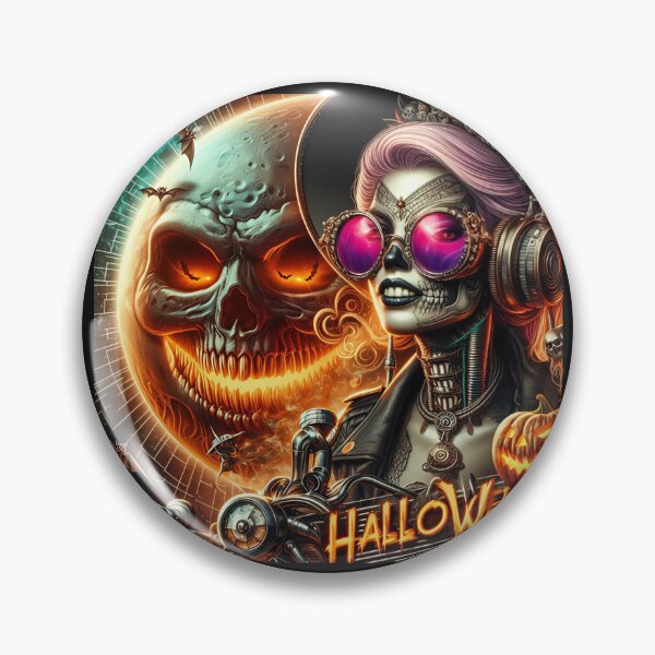 Item preview, Cyberpunk Witch Steampunk Halloween Skull designed and sold by Voodoo Store Paranormal Collections.