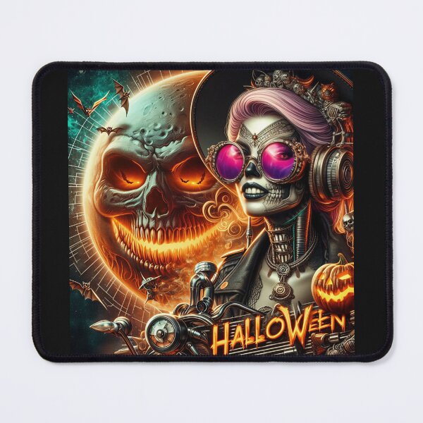 Item preview, Cyberpunk Witch Steampunk Halloween Skull designed and sold by Voodoo Store Paranormal Collections.