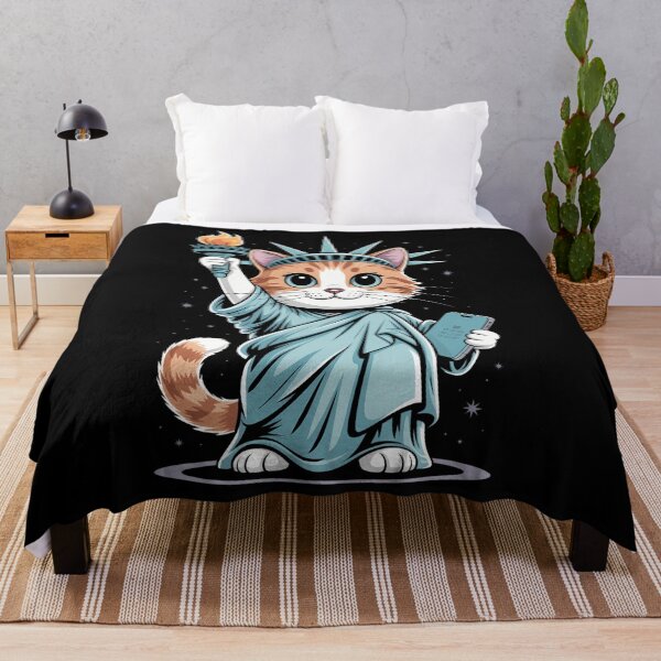 Item preview, Cute Kawaii Cat Statue Of Liberty I Love New York NYC designed and sold by PunkNation-Arts.