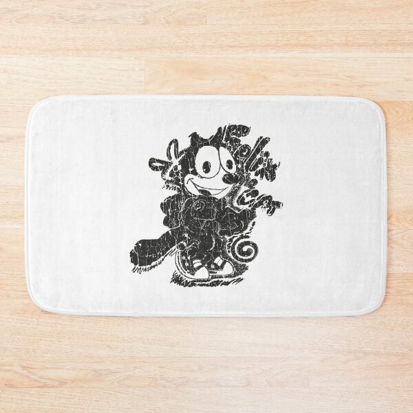 Item preview, VINTAGE_TEXTURE_FELIX_THE-CAT_BLACK designed and sold by ElvaFranecki.