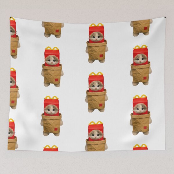 Item preview, Cat In Fast Food Meme Funny designed and sold by RebeccaLittlee.