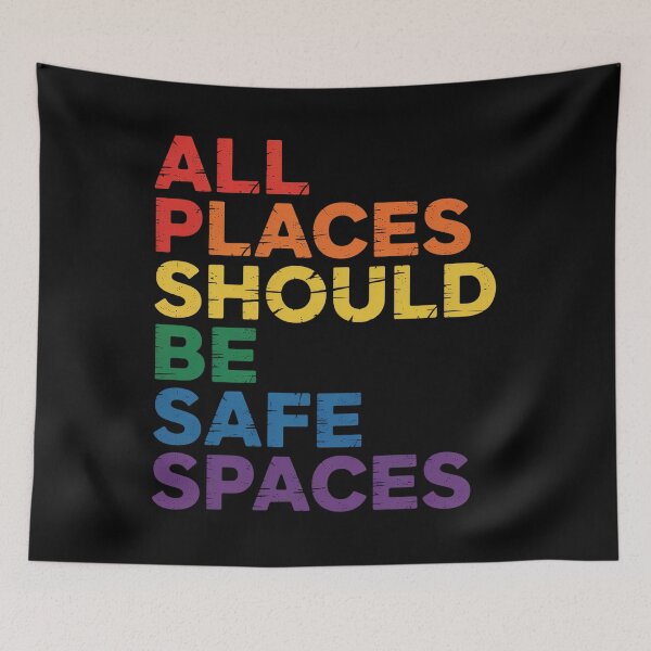 Item preview, All Places Should Be Safe Spaces Gay Pride Ally Lgbtq Month designed and sold by SlogariArt.