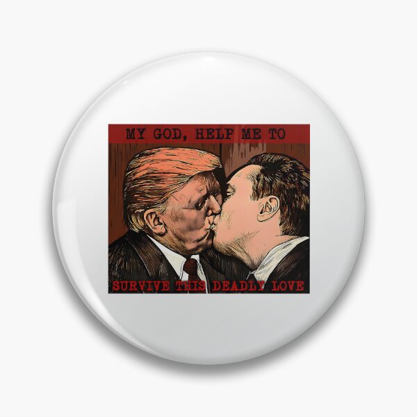 Item preview, Fraternal Kiss Donald Trump And Elon Musk designed and sold by colecallahans.