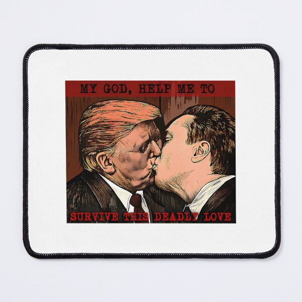 Item preview, Fraternal Kiss Donald Trump And Elon Musk designed and sold by colecallahans.