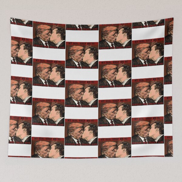 Item preview, Fraternal Kiss Donald Trump And Elon Musk designed and sold by colecallahans.