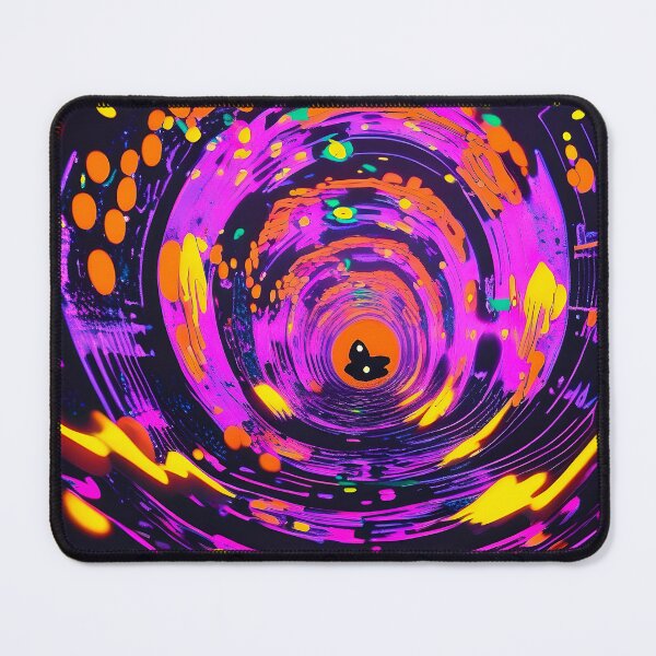 Item preview, Neon Abstract Tunnel with Butterfly – Psychedelic Glow Art designed and sold by SamartkitDesign.