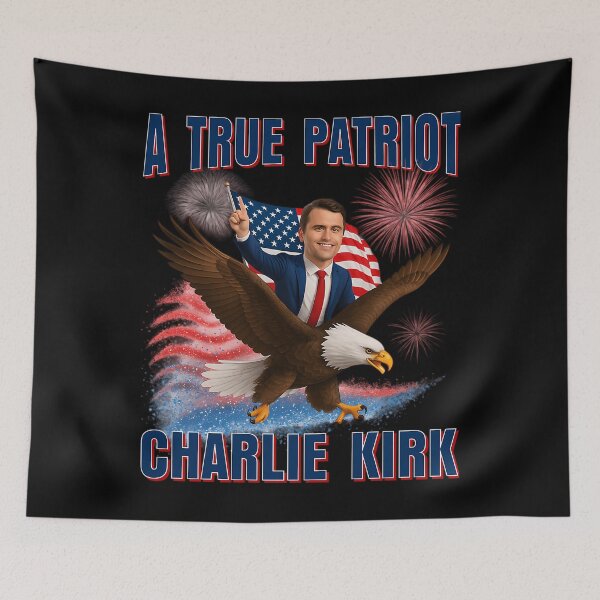 Item preview, Charlie Kirk A True Patriot American Eagle designed and sold by FerndMoore.