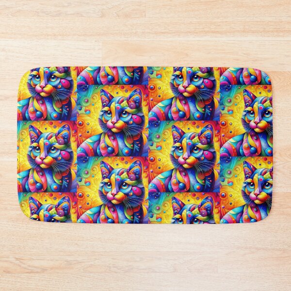 Item preview, Colorful geometric decorative cat designed and sold by Dogandesighn.