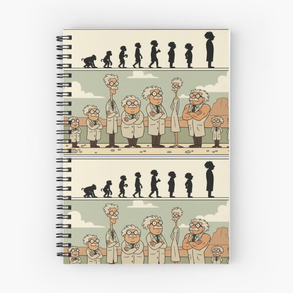 Item preview, Retro Comic Einstein Evolution Versus Multiverse — 1960s Cartoon Style designed and sold by VieBelieve.