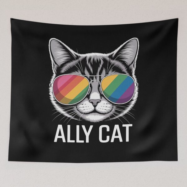 Item preview, Ally Cat Lgbt Flag designed and sold by SlogariArt.
